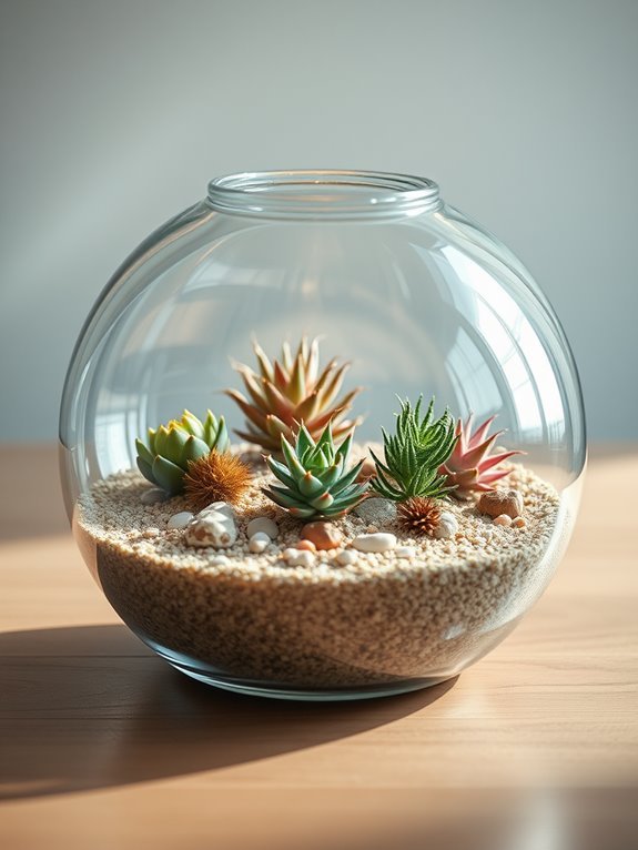 elegant oval glass container