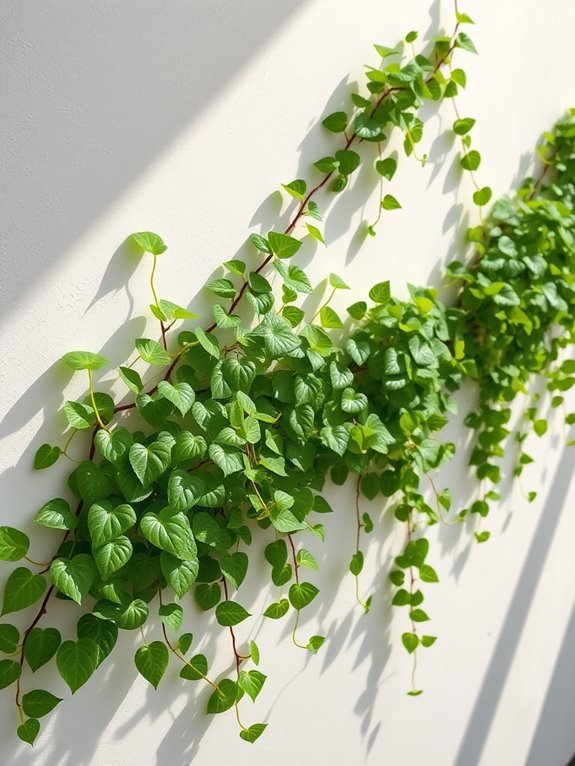 elegant pothos wall decor