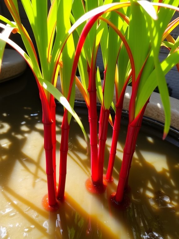 elegant red bamboo species