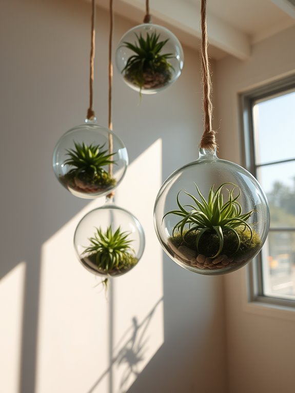 elegant suspended plant displays