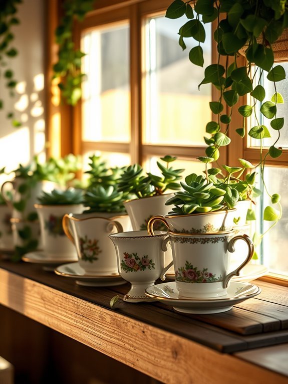 elegant tea cup stands