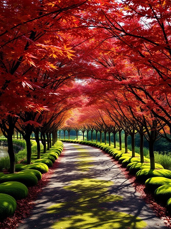 elegant vibrant autumn foliage