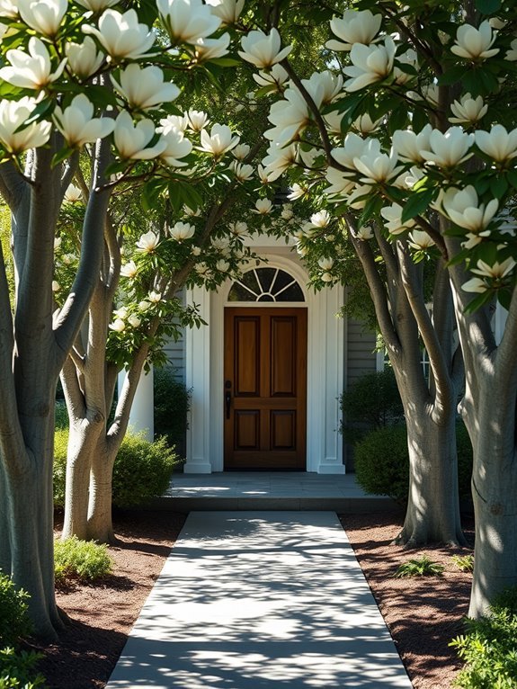 elegant white blossoms bloom