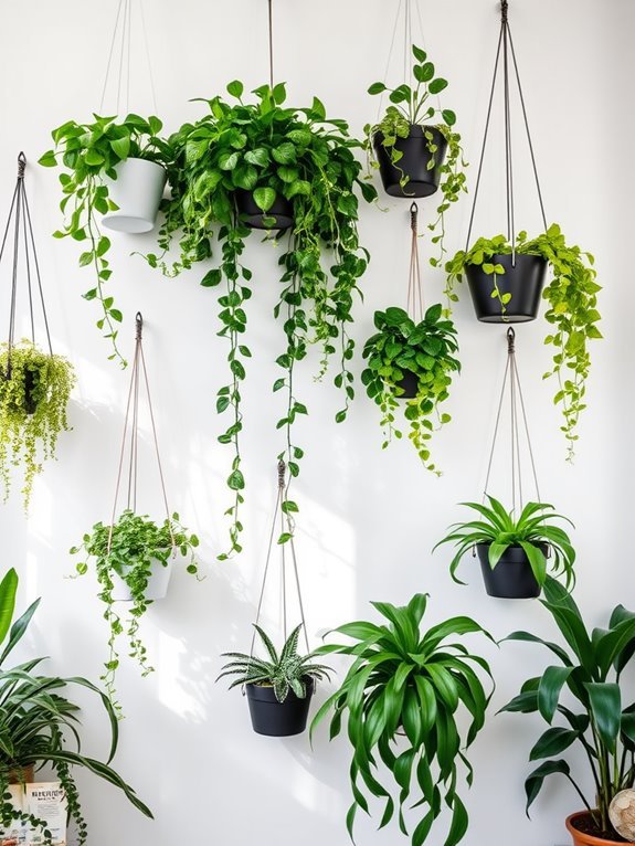 elevated decorative plant displays