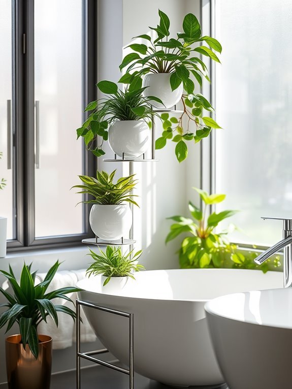 elevated multi level plant display