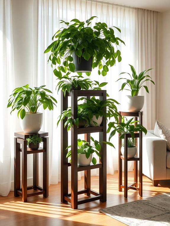 elevated plant display stands