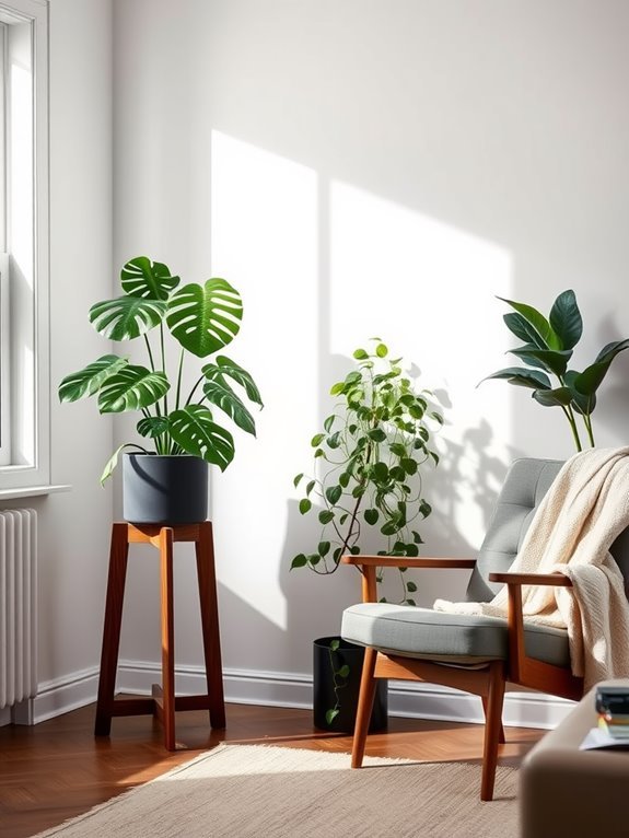 elevated plant display stands