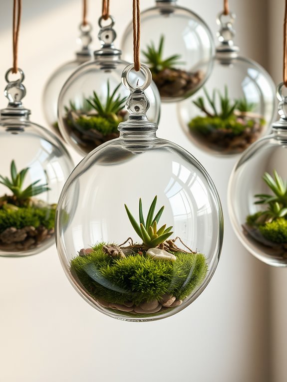 enclosed miniature plant ecosystem