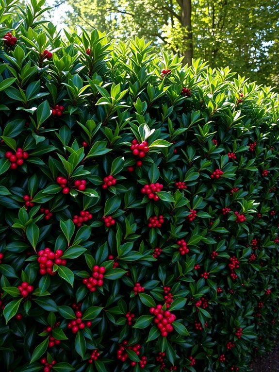 evergreen spiky leaved shrub