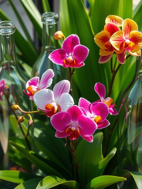 exotic delicate tropical flowers