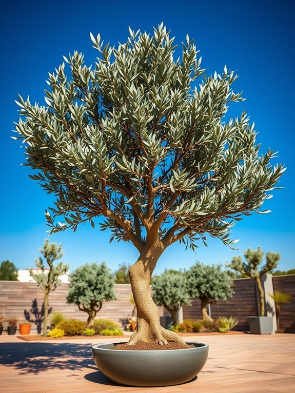 fake decorative olive tree