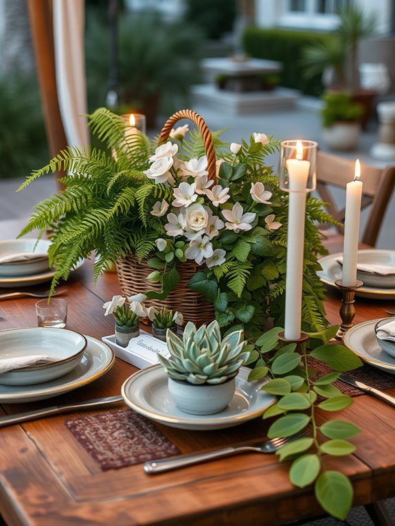 fake plants outdoor decor
