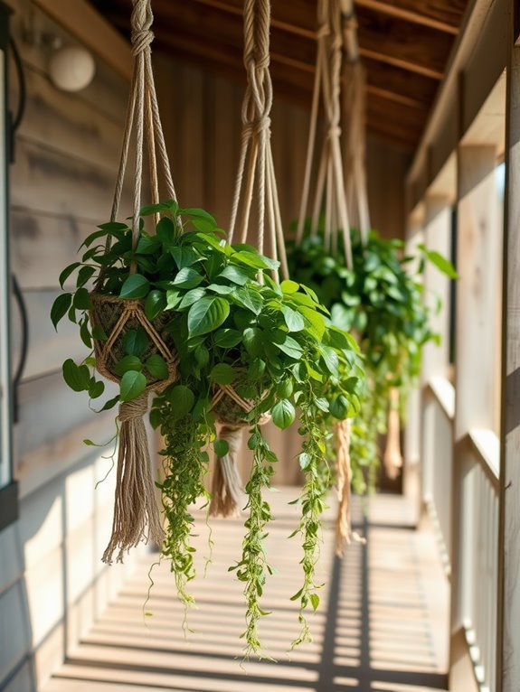 farmhouse inspired plant hangers