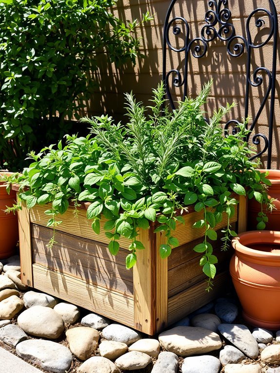faux herb garden decor