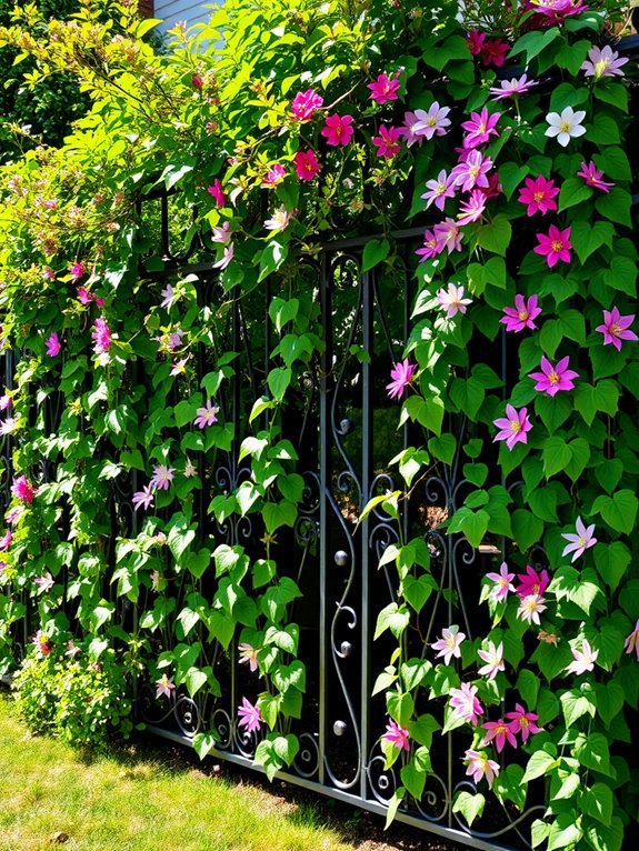 fencing adorned with climbers