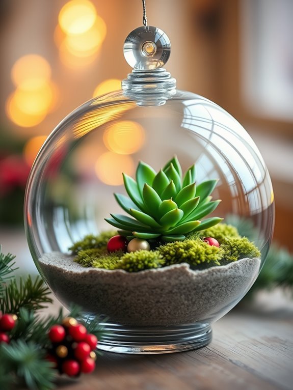 festive miniature glass garden