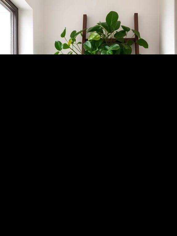 ficus plant on shelf
