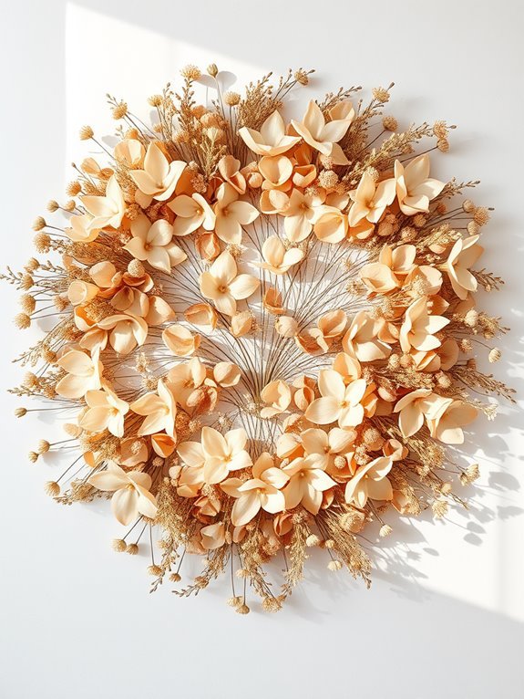 floral decorative wall display