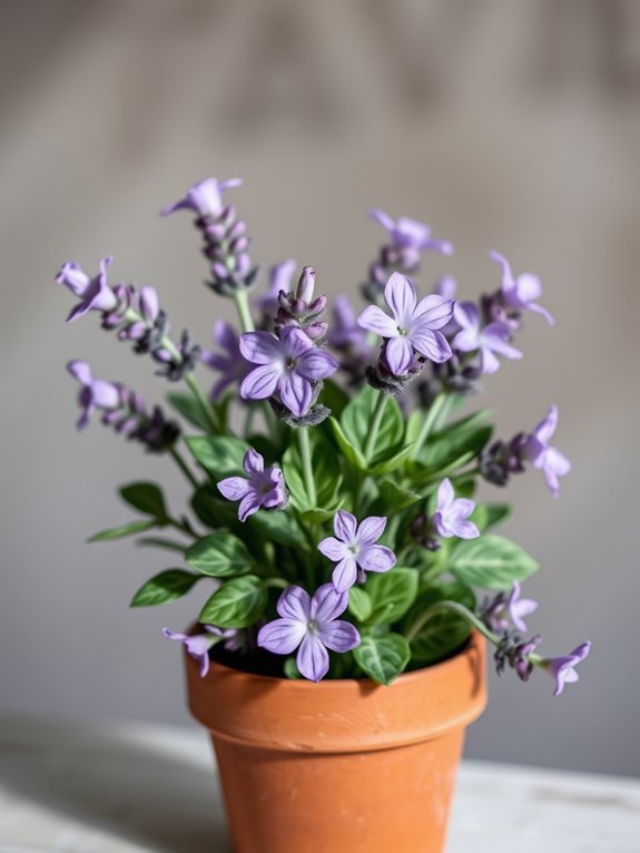 fragrant potted lavender plant