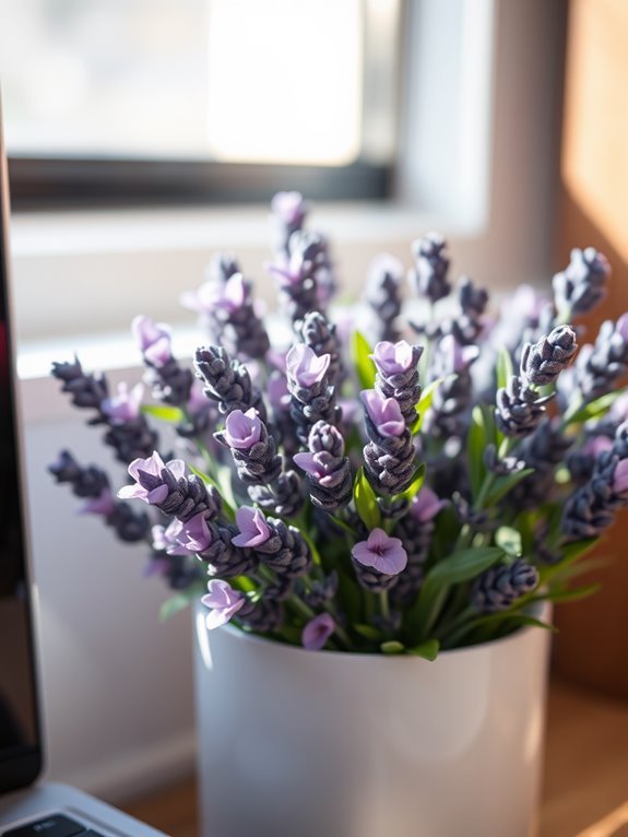 fragrant purple flower arrangement