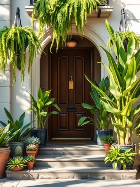 framing doorways with plants