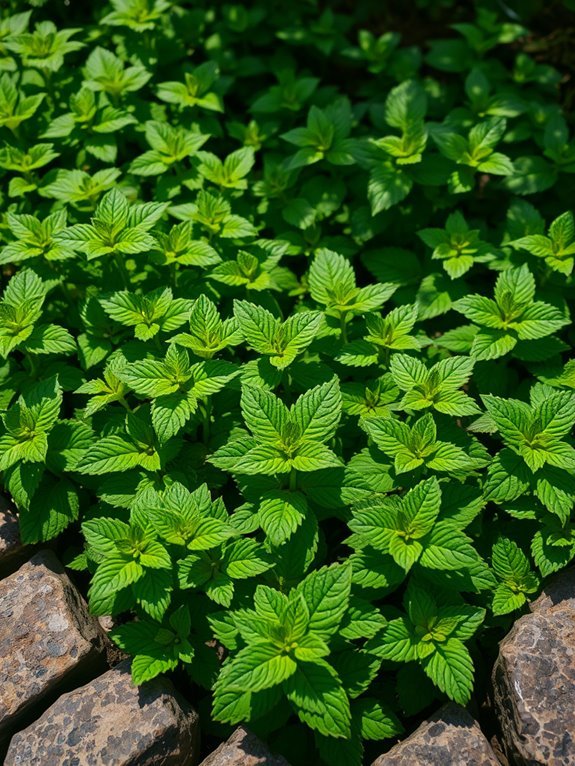 fresh green aromatic herb