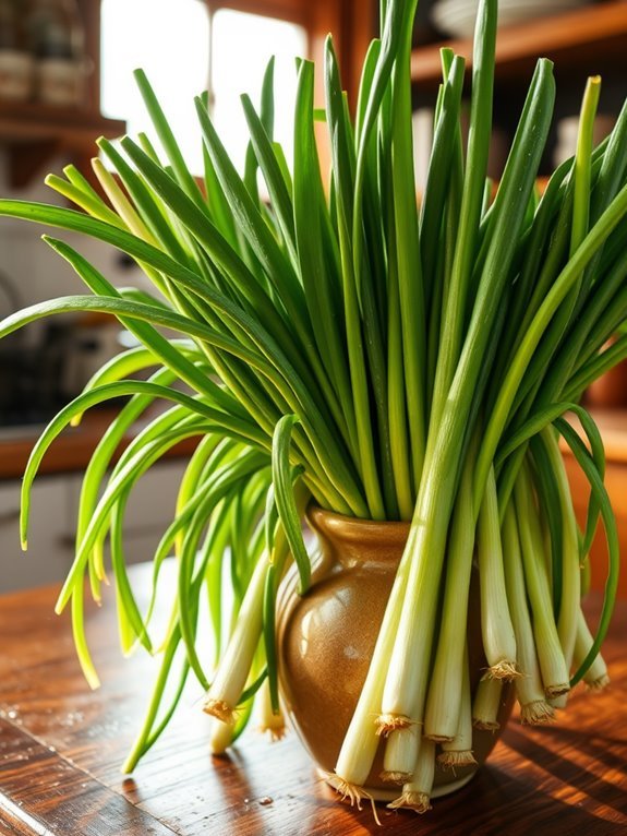 fresh green onion vegetable