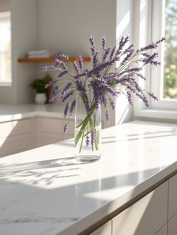 fresh lavender floral arrangement