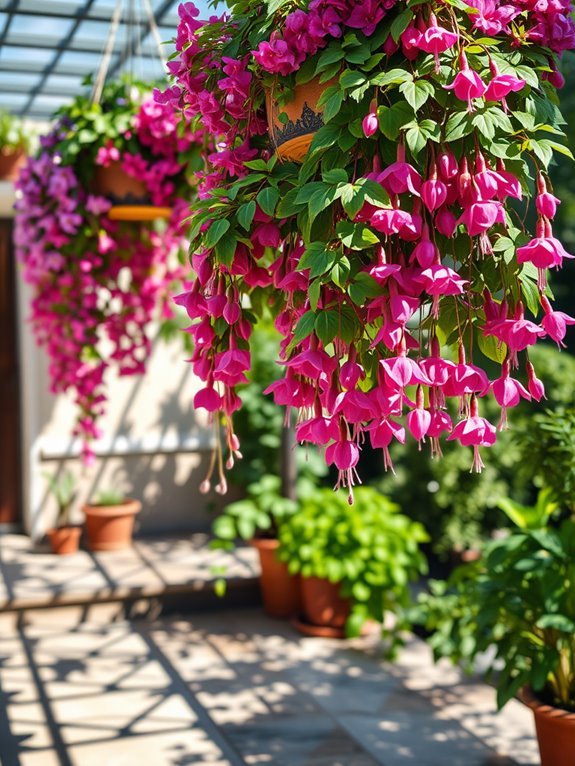 fuchsia flowers with elegance