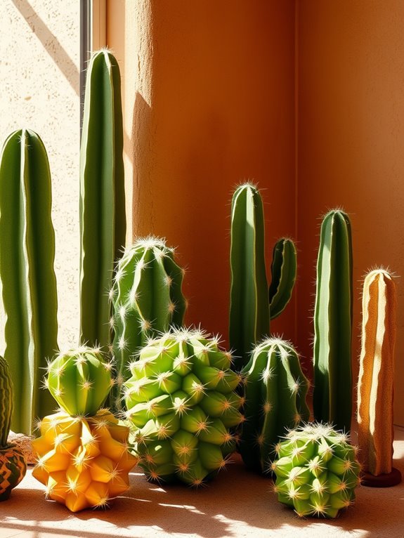geometric design faux cactus
