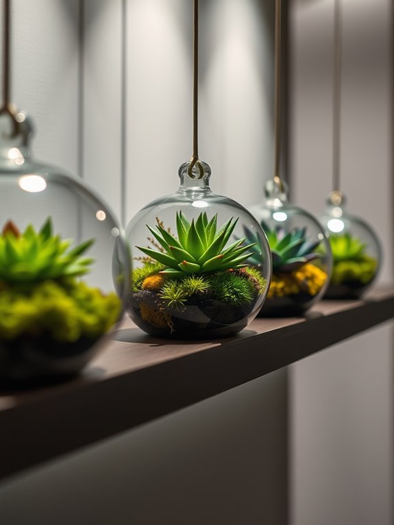glass plant display shelf