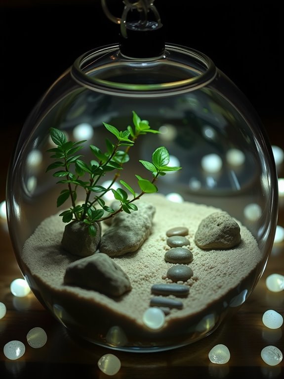 glowing pebbles zen garden