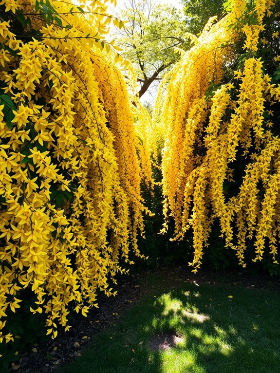 golden flowering shrub species