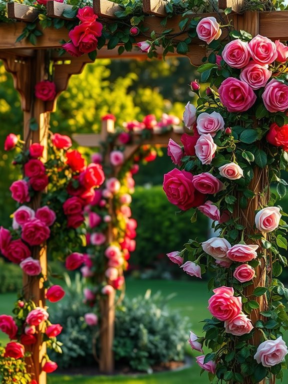 graceful climbing rose vines