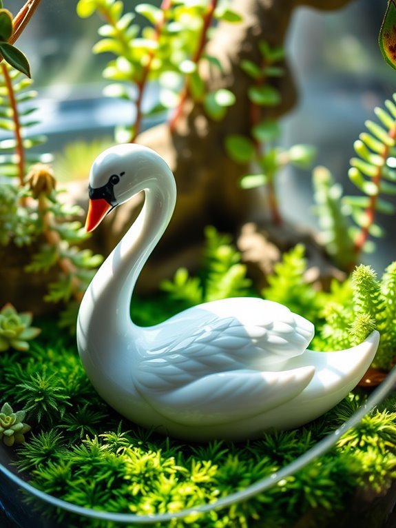 graceful decorative bird sculpture