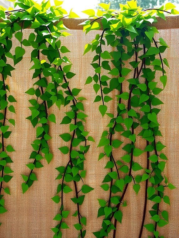 greenery fabric privacy screen