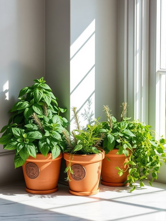 growing aromatic kitchen plants