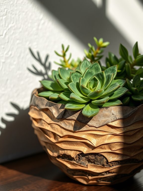 handcrafted decorative plant holder