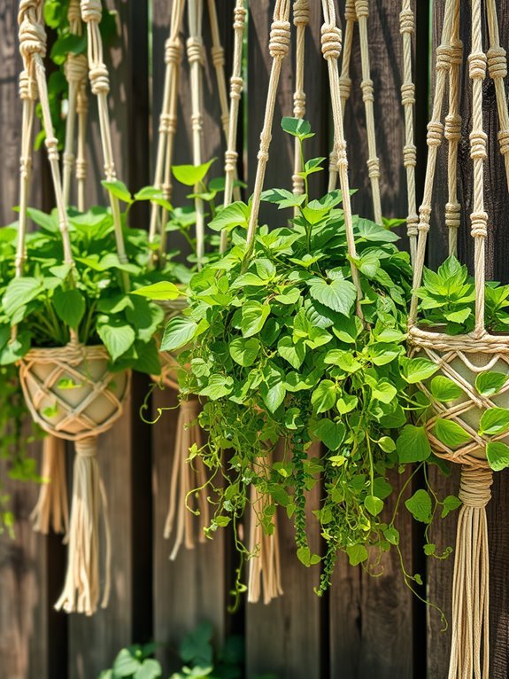 handcrafted decorative plant holders