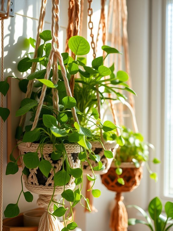 handmade crochet plant holders