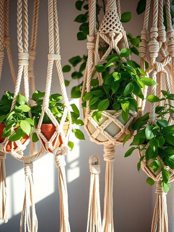 handmade rope plant holder