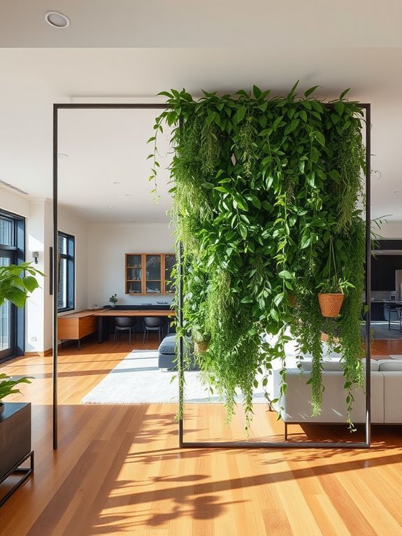 hanging botanical showcase exhibit