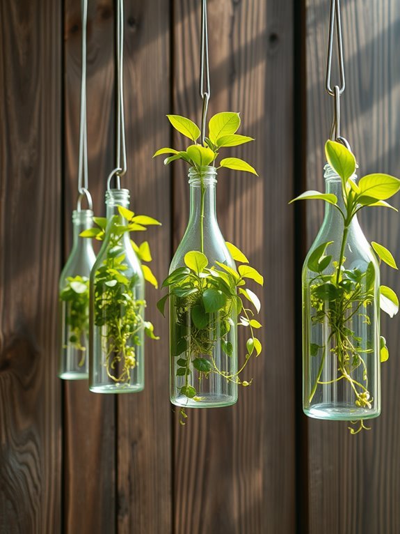 hanging bottle planter design