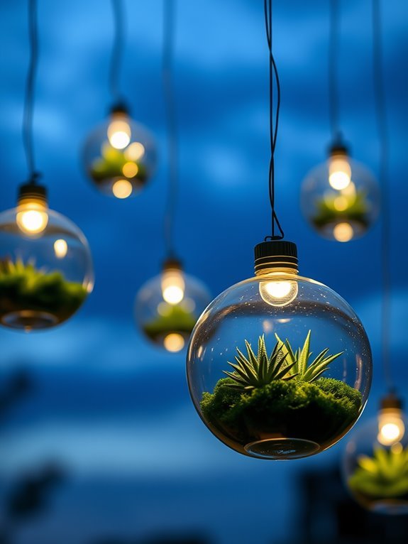 hanging glass terrarium globe