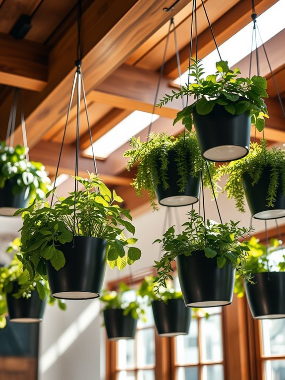 hanging indoor plant displays