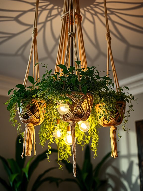 hanging macrame plant holder