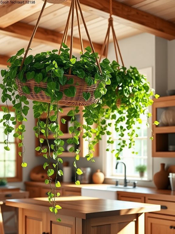 hanging plant display baskets