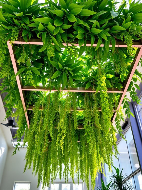 hanging plant display structure