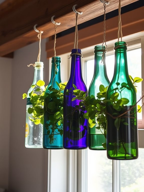 hanging planters made glass