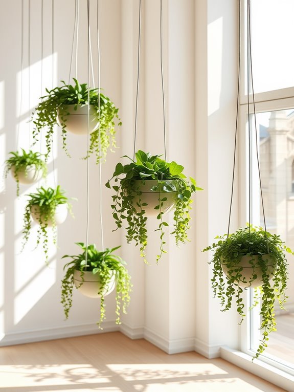 hanging planters with movement